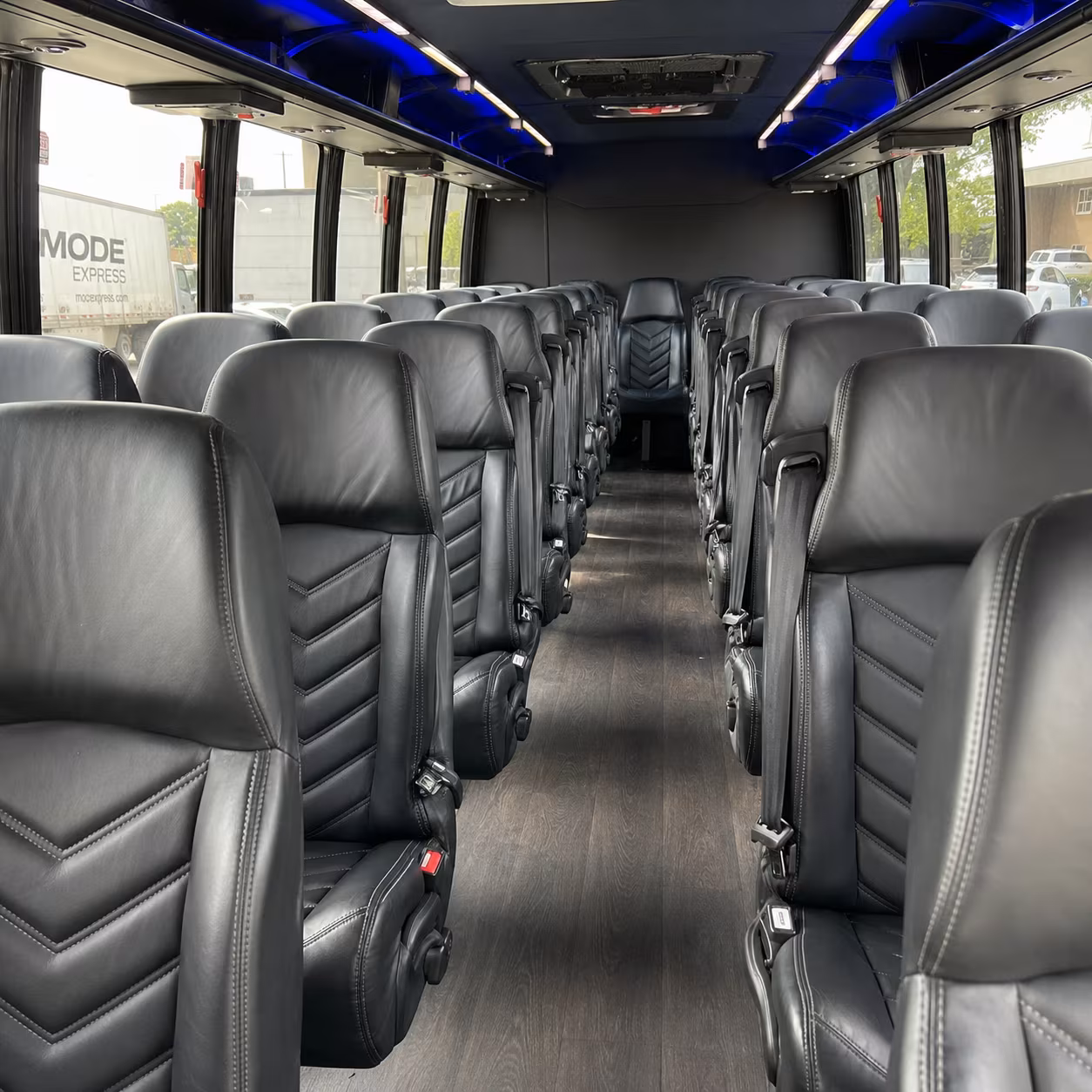 johnson city 28 passenger minibus interior