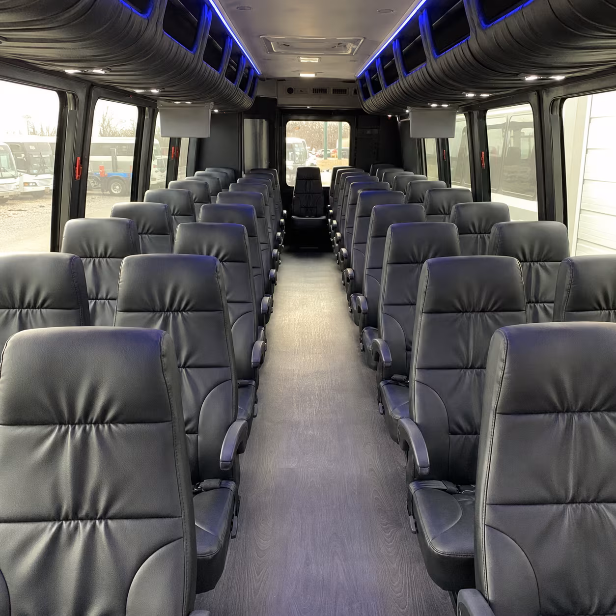 johnson city 30 passenger minibus inside