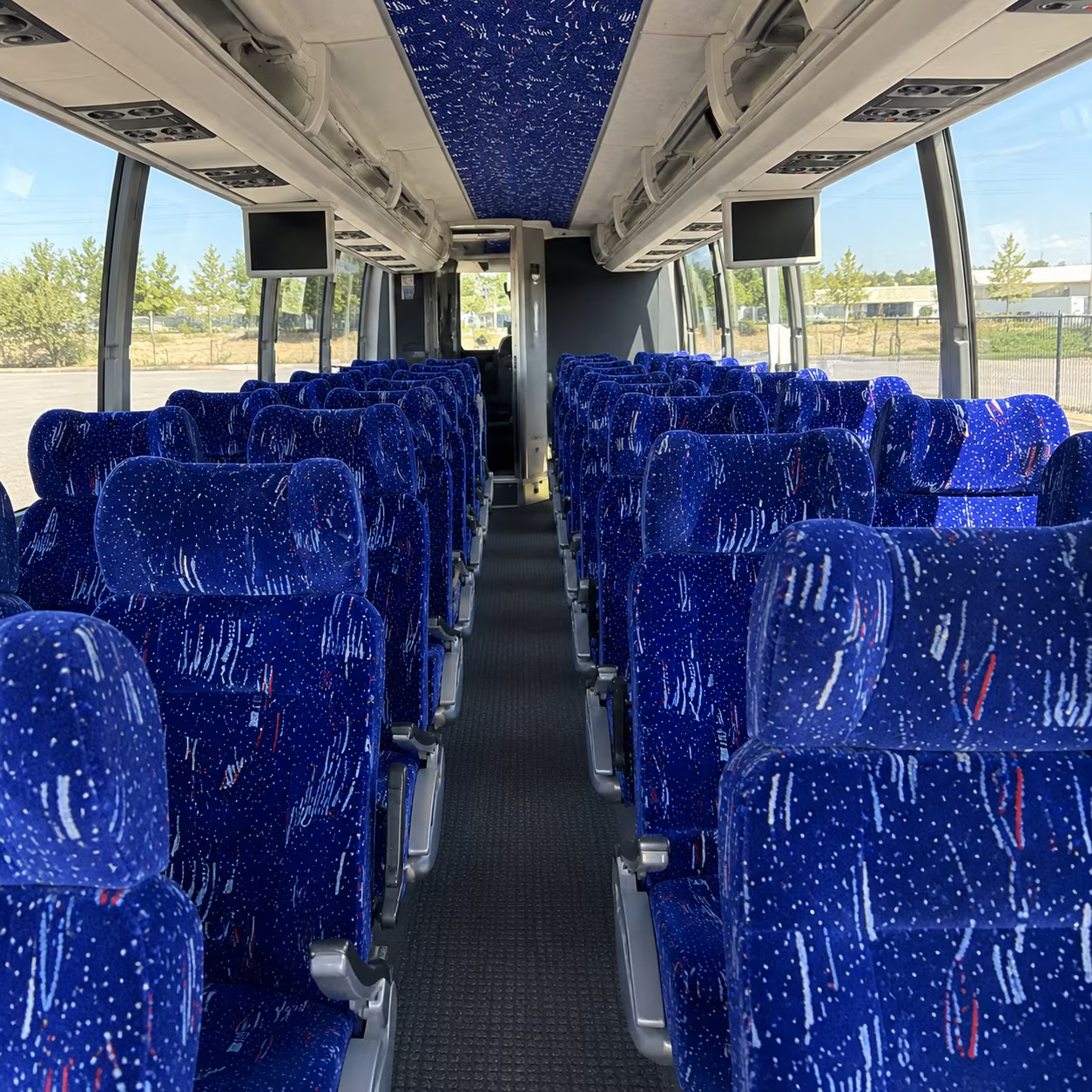 johnson city 56 passenger charter bus interior