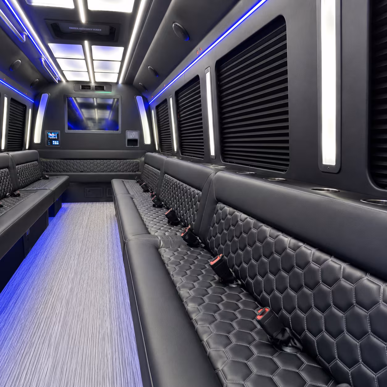 johnson city party bus rental interior