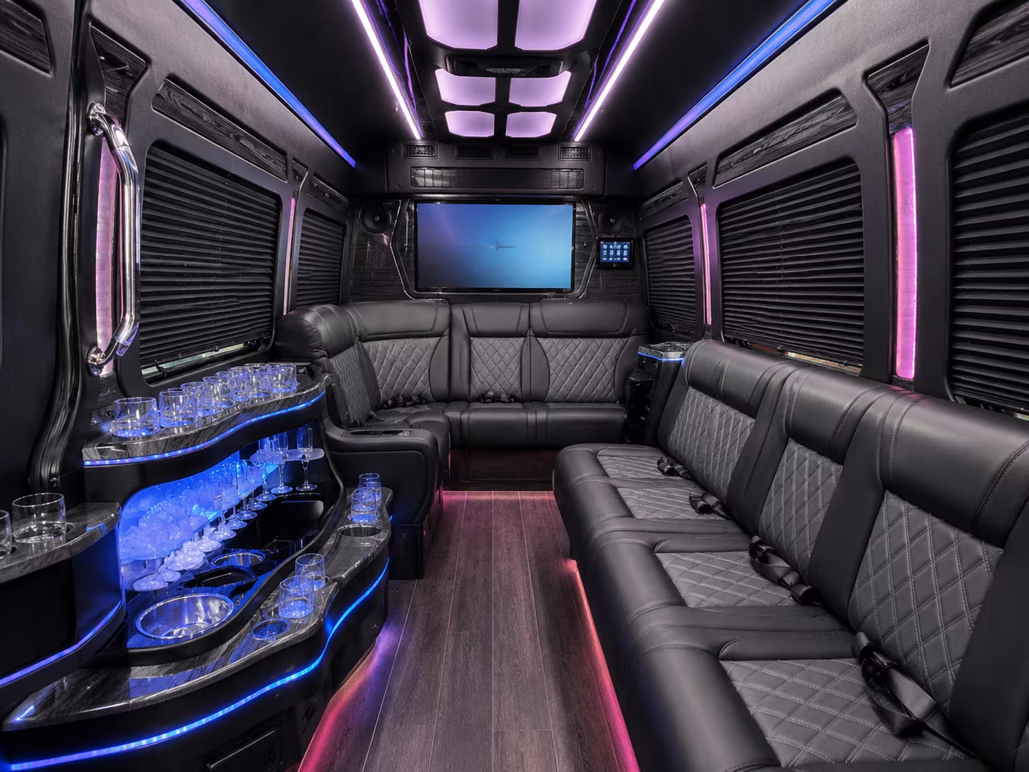 johnson city sprinter limousine inside