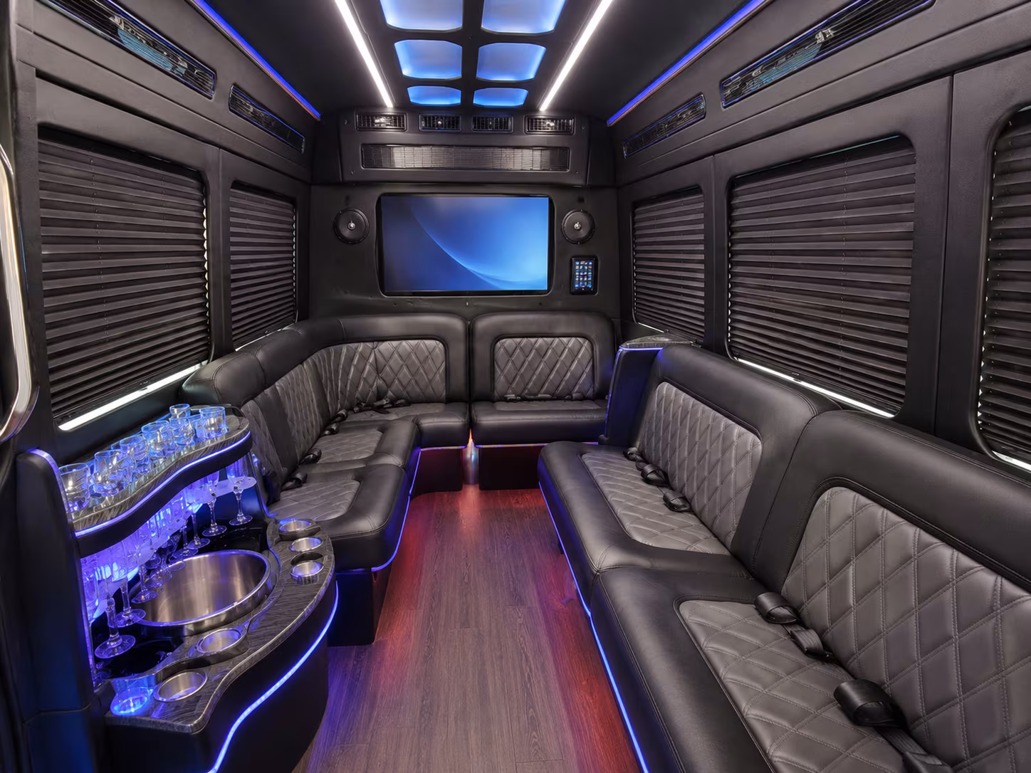 johnson city sprinter limousine interior